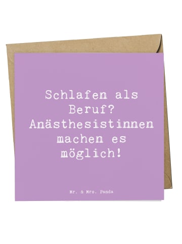 Mr. & Mrs. Panda Einladungskarte Spruch Anästhesistin Freude mit... in Lavendeltraum