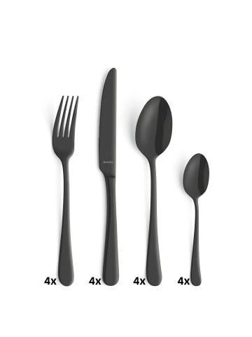 Amefa 16-tlg. Besteckset AUSTIN in schwarz