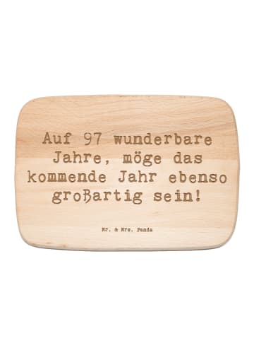 Mr. & Mrs. Panda Holzbrett Spruch 97. Geburtstag mit Spruch in Transparent