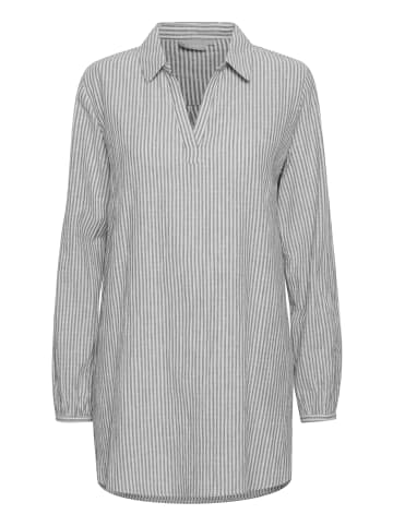 Fransa Langarmbluse FRALSTRIPE 1 Tunic - 20609302  Tunika aus Leinenmix in Blau
