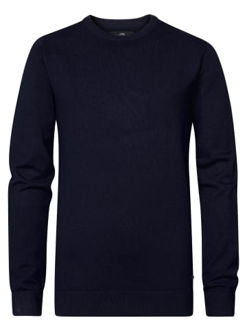 Petrol Industries Unifarbener Strickpullover Cicero in Blau