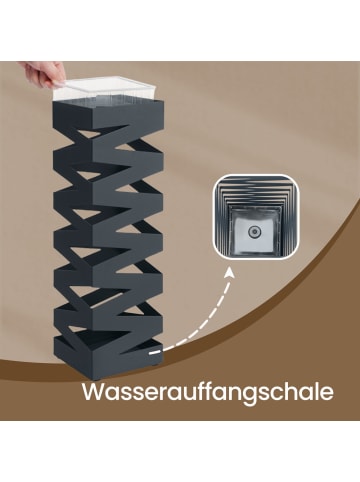 SONGMICS Schirmständer Patsy in Schwarz - (B)15.5 x (H)49 x (T)15.5 cm