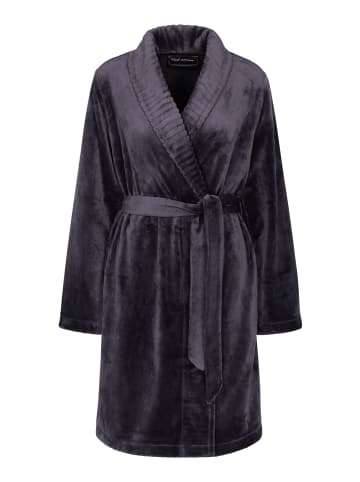Triumph Morgenmantel Fleece Robe in INK GRAY