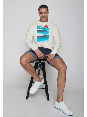 GreenBomb Sweatshirt Nature Perfect Waves in Creme Weiß