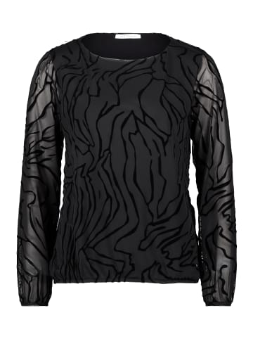 BETTY & CO Blusenshirt mit Raffung in Schwarz/Schwarz