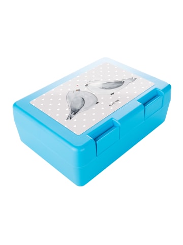 Mr. & Mrs. Panda Bentobox Turteltauben Liebe ohne Spruch in Grau Pastell