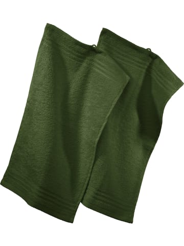 REDBEST Frottier Gästetuch 2er-Pack New York in dunkelgrün