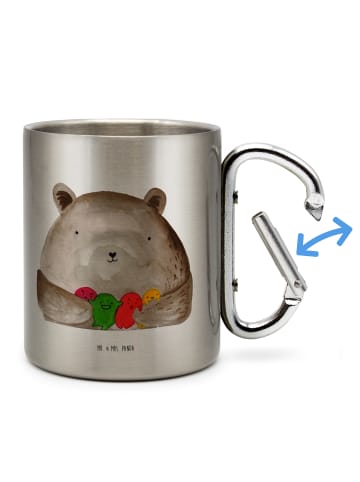 Mr. & Mrs. Panda Thermotasse Bär Gefühl ohne Spruch in Silber