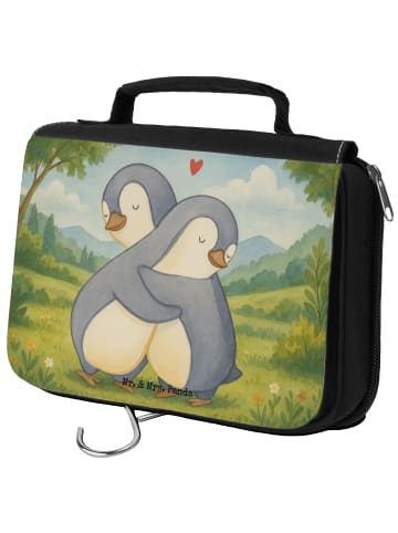 Mr. & Mrs. Panda Kulturbeutel Pinguine Kuscheln Design ohne Spruch in Weiß