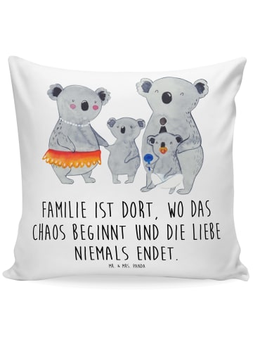 Mr. & Mrs. Panda Dekokissen Koala Familie mit Spruch in Weiß