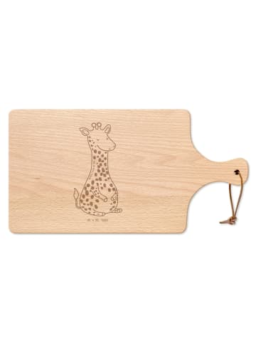 Mr. & Mrs. Panda Schneidebrett Giraffe Zufrieden ohne Spruch in Transparent