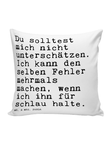 Mr. & Mrs. Panda Sitzkissen Du solltest mich nicht... mit Spruch in Weiß