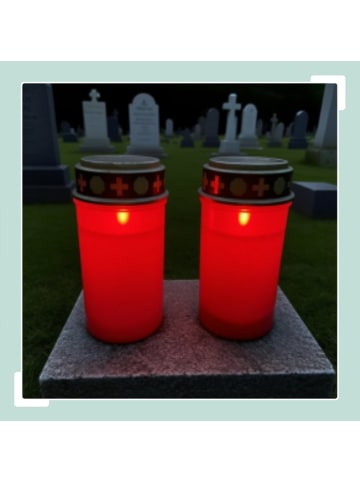 relaxdays LED Grablicht in Rot