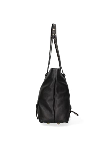 John Richmond Schultertasche in BLACK AND GOLD
