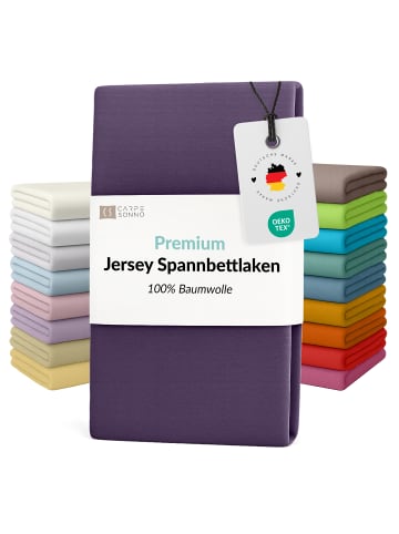 Carpe Sonno Edel-Jersey Spannbettlaken in Violett