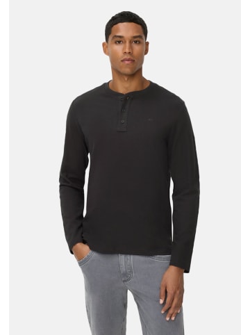 Camel Active Henleyshirt aus reiner Baumwolle in Schwarz