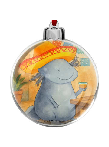 Mr. & Mrs. Panda Weihnachtskugel Axolotl Tequila Design ohne Spruch in Weiß
