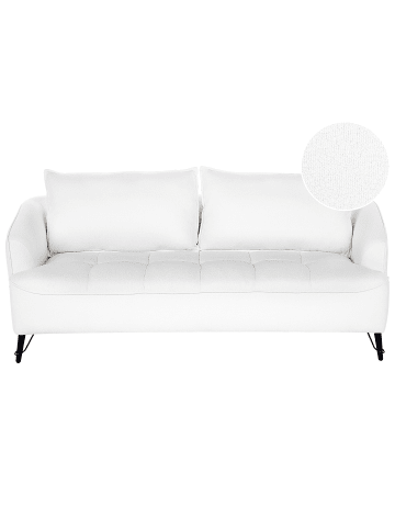 Beliani 3-Sitzer Sofa HOBRO in Weiß/Schwarz - (W) 196 x (H) 87 x (L) 85 cm