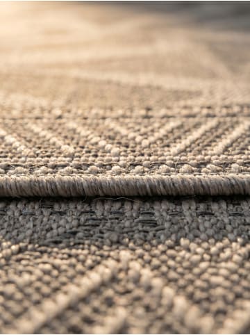 KADIMA DESIGN Outdoorteppich Boho Wetterfest UV-beständig Waschbar in Grau