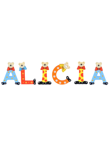 Playshoes Deko-Buchstaben "ALICIA" in bunt