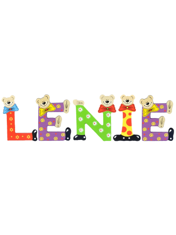 Playshoes Deko-Buchstaben "LENIE" in bunt