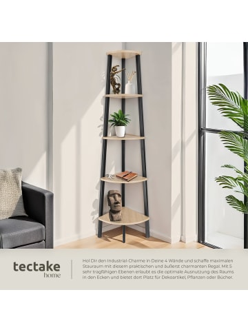 tectake Eckregal, inklusive Kippschutz, 34 x 34 x 158,5 cm