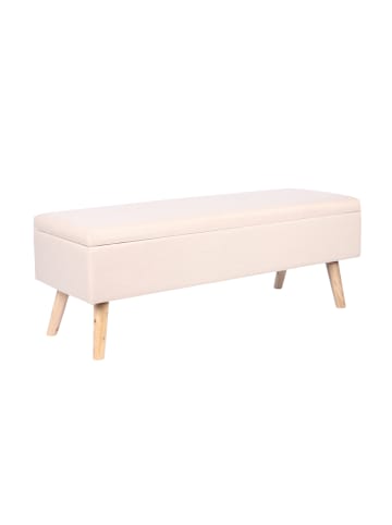 relaxdays Sitzbank in Beige  - (B)110 x (H)40 x (T)40 cm