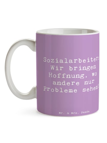 Mr. & Mrs. Panda Kaffeetasse Spruch Sozialarbeiterin Hoffnungstr... in Lavendeltraum