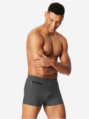 Schiesser Boxer-Badehose Ocean Swim in Schwarz