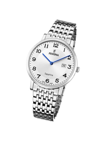 Festina Analog-Armbanduhr Festina Swiss Made silber groß (ca. 39,3mm)