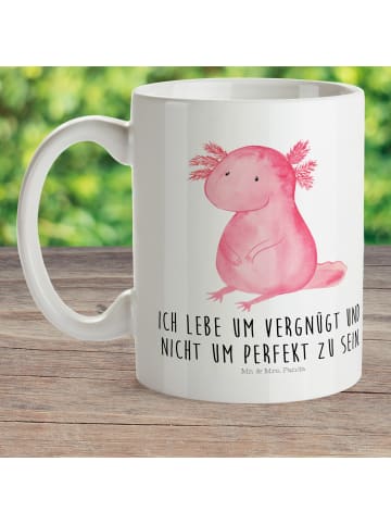 Mr. & Mrs. Panda Kaffeetasse Axolotl Niedlich mit Spruch in Weiß