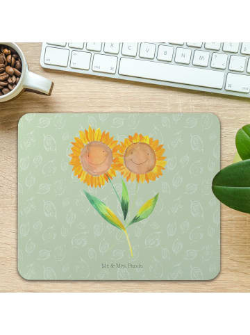 Mr. & Mrs. Panda Mousepad Blume Sonnenblume ohne Spruch in Blattgrün