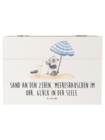 Mr. & Mrs. Panda Erinnerungsbox Sommer Meer Glück mit Spruch in Weiß