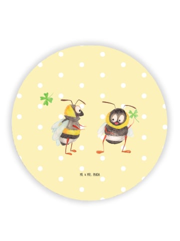 Mr. & Mrs. Panda magnet Hummeln Kleeblatt ohne Spruch in Gelb Pastell