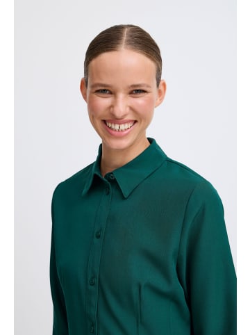 b. young BYMMIDDE SHORT SHIRT - LIGHT WOVEN Slim fit in Sea Moss Melange