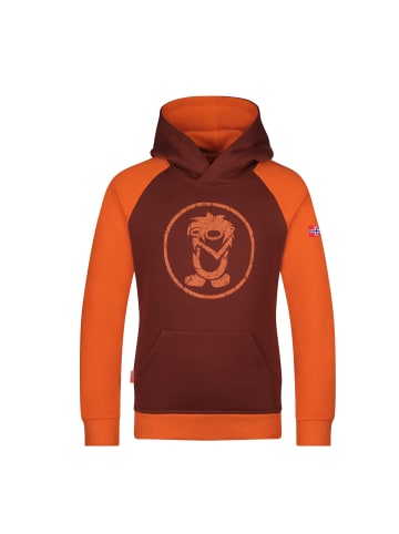 Trollkids Hoodie Stavanger in red brown