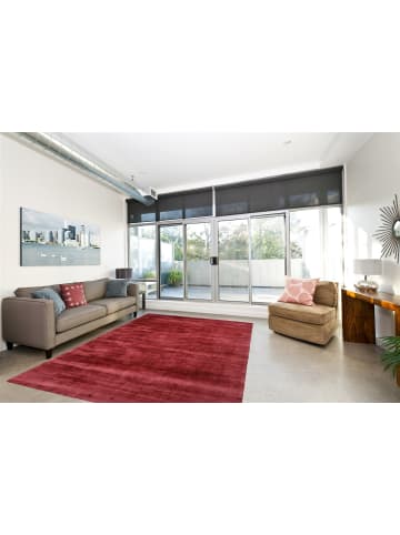 Kayoom Kurzflor Teppich Luxury 110 in rot - violett - rechteckig