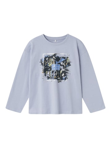 name it Weicher Design Longsleeve Pullover Rundhals Langarmshirt in Violett