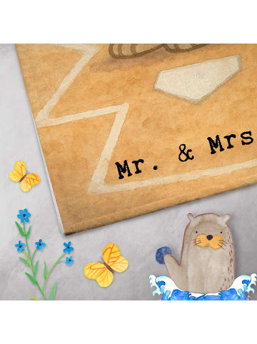 Mr. & Mrs. Panda Handtuch Fuchs Cheerleader Design ohne Spruch in Weiß