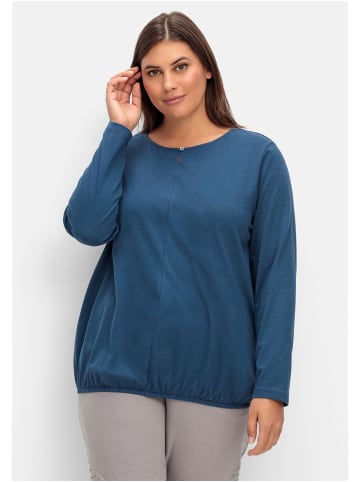 sheego Langarmshirt in dunkelblau