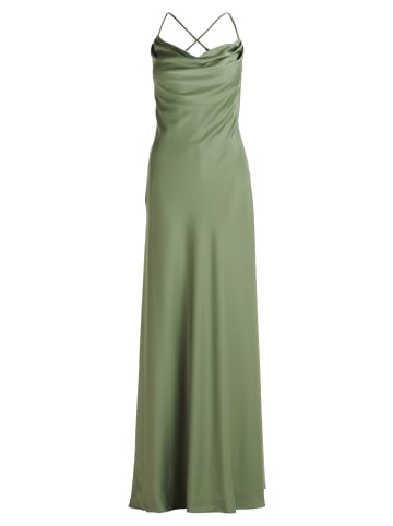 Vera Mont Abendkleid mit Wasserfallausschnitt in Autumn Green