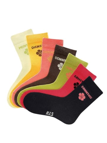 H.I.S Socken in weiß, gelb, rosa, braun, grün, pink, schwarz