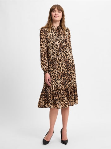 Marie Lund Kleid in camel schwarz - 0001