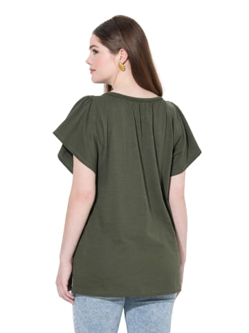 Ulla Popken Shirt in olivgrau