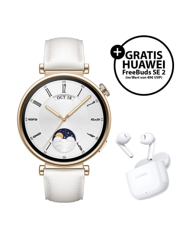 Huawei Smartwatch Watch GT4 41mm inkl. FreeBuds SE 2 (weiß) in weiß