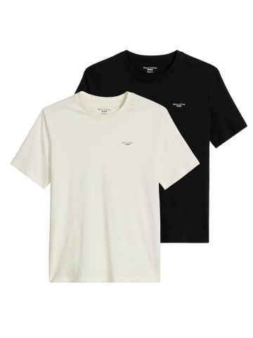 Marc O'Polo DENIM T-Shirt 2er Pack in Schwarz/Weiß