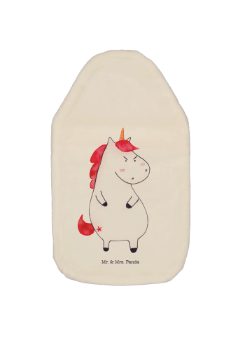 Mr. & Mrs. Panda Wärmflasche Einhorn Wut ohne Spruch in Weiß