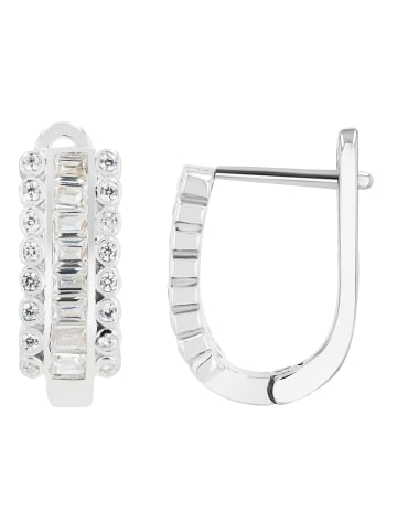 Adeliás Damen Ohrringe aus 925 Silber in silber