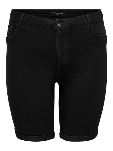 ONLY Carmakoma Plus Size Denim Jeans Shorts Kurze Stretch Bermuda Hose CARTHUNDER in Schwarz