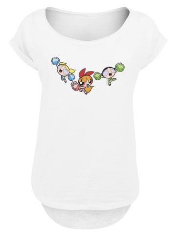 F4NT4STIC Long Cut T-Shirt Powerpuff Girls Cheerleaders in weiß